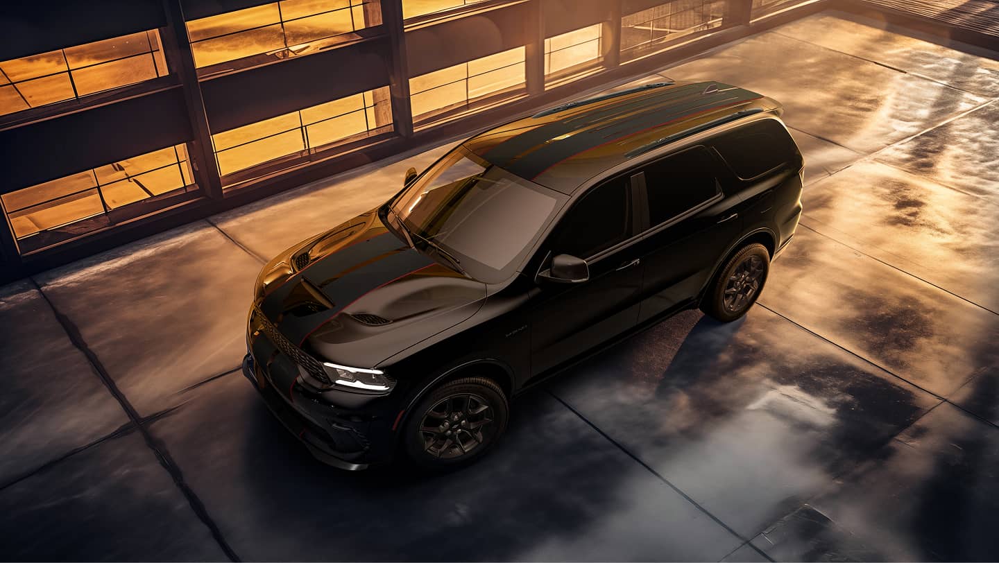 top view durango parked inside