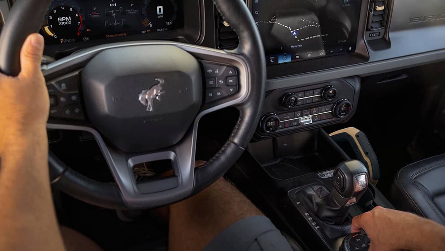 steering wheel of 2026 bronco