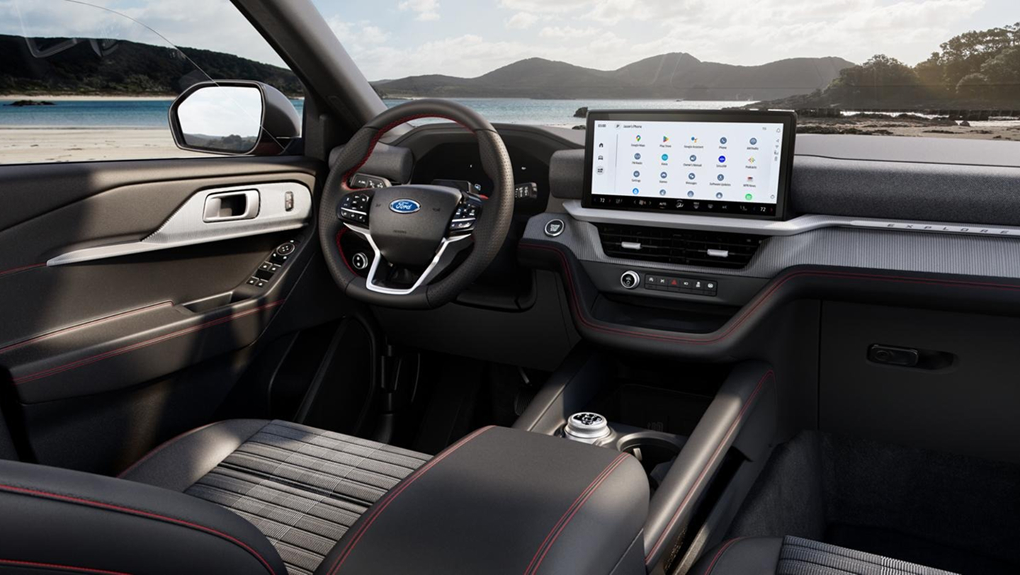 interior dashboard of 2026 ford explorer