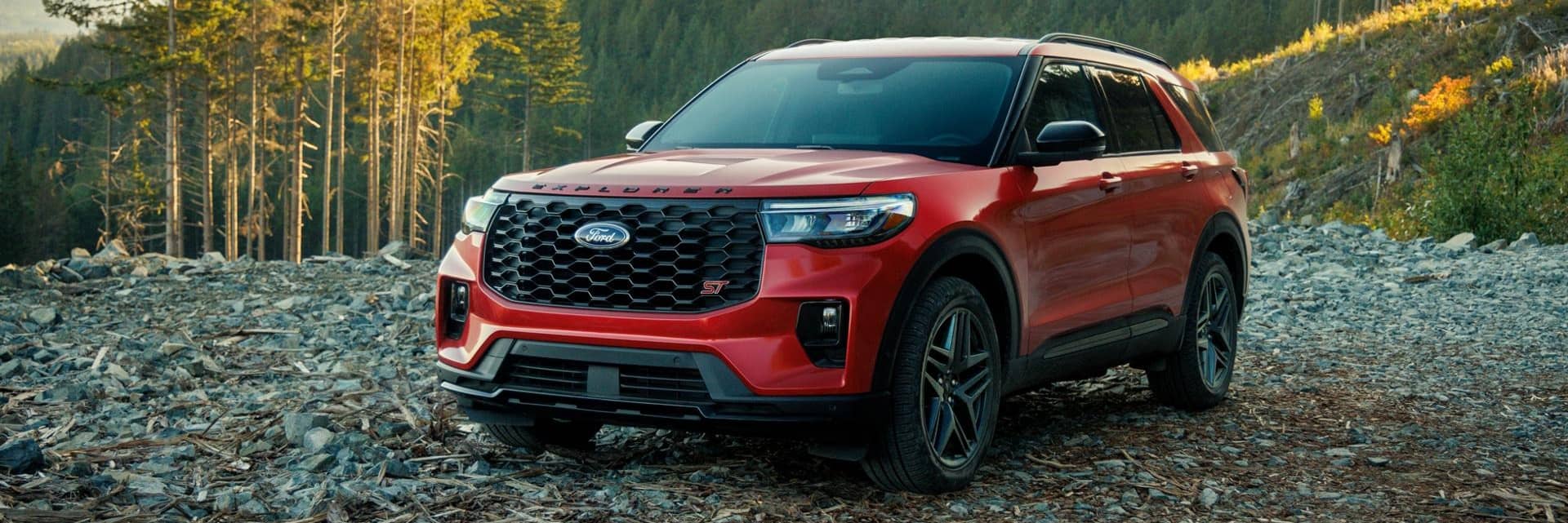 2026 ford explorer parked in trees