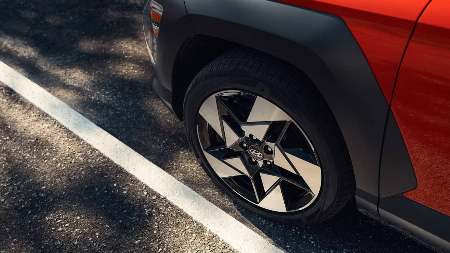 close up of 2026 kona tire