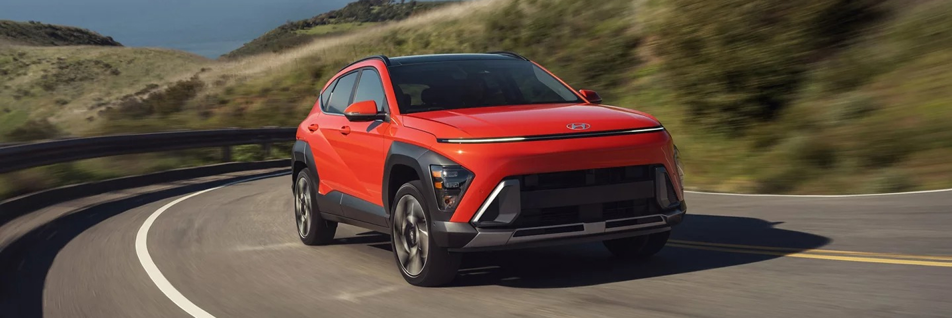 2026 hyundai kona driving on road
