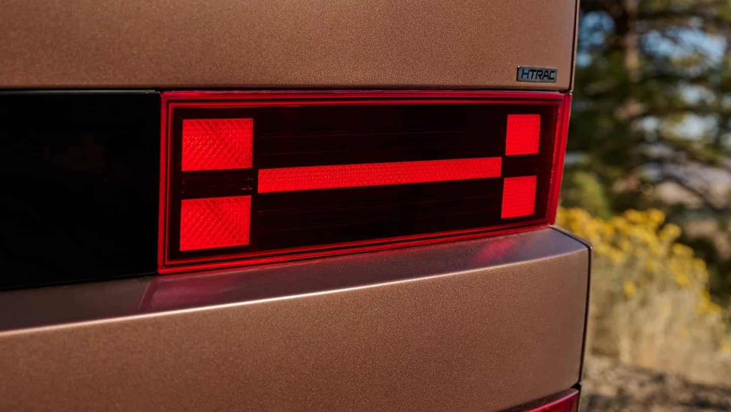 close up of 2026 hyundai santa fe rear light