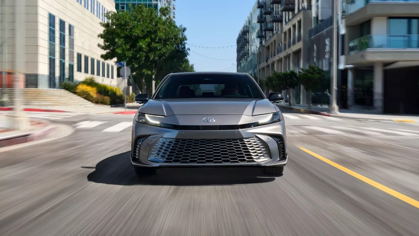 front view 2026 camry on road