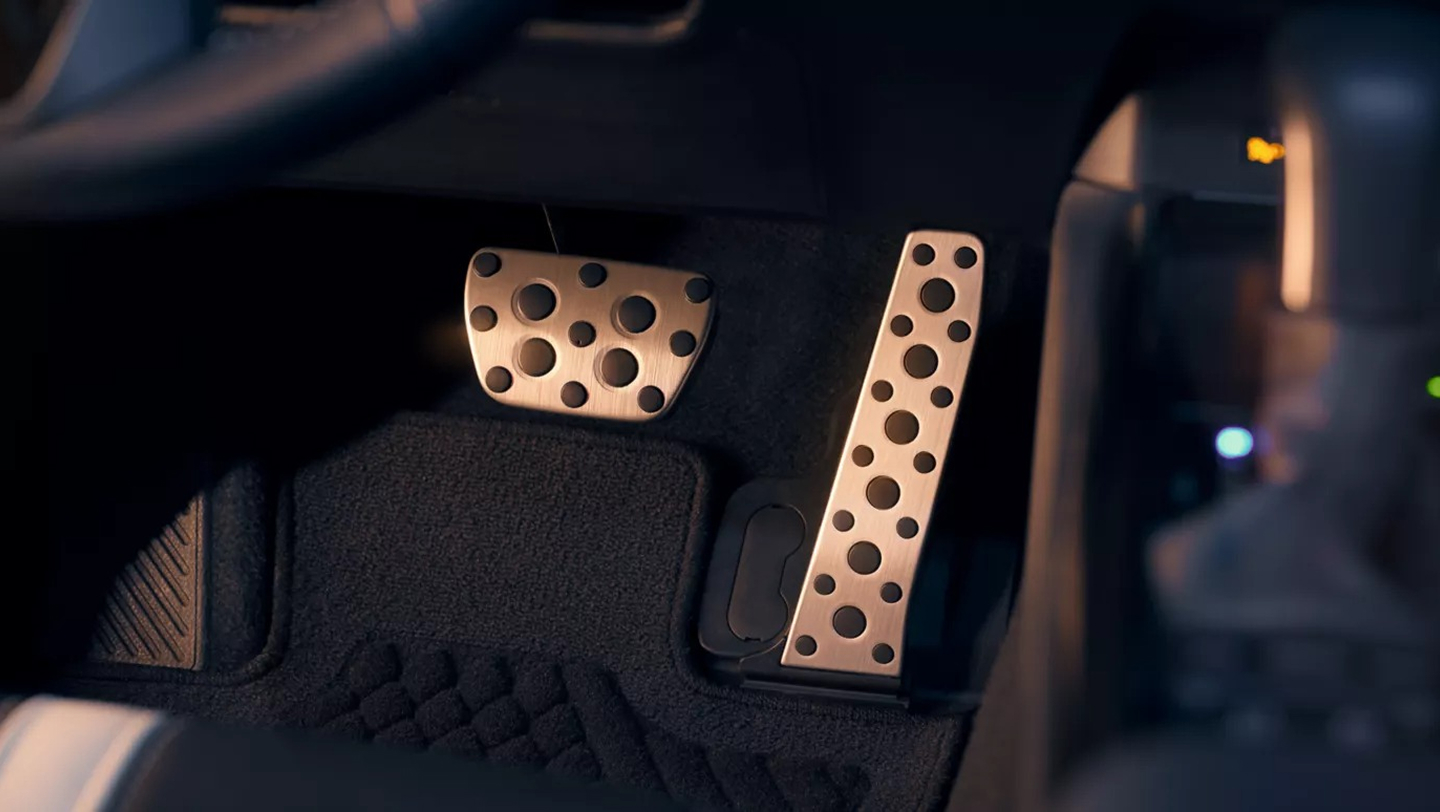 close up pedal shot of 2026 toyota camry