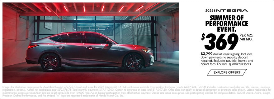 2025 Acura Integra lease offer