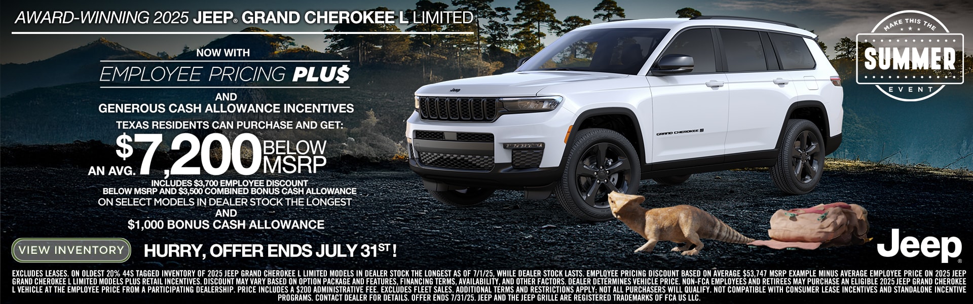 Jeep Grand Cherokee offer