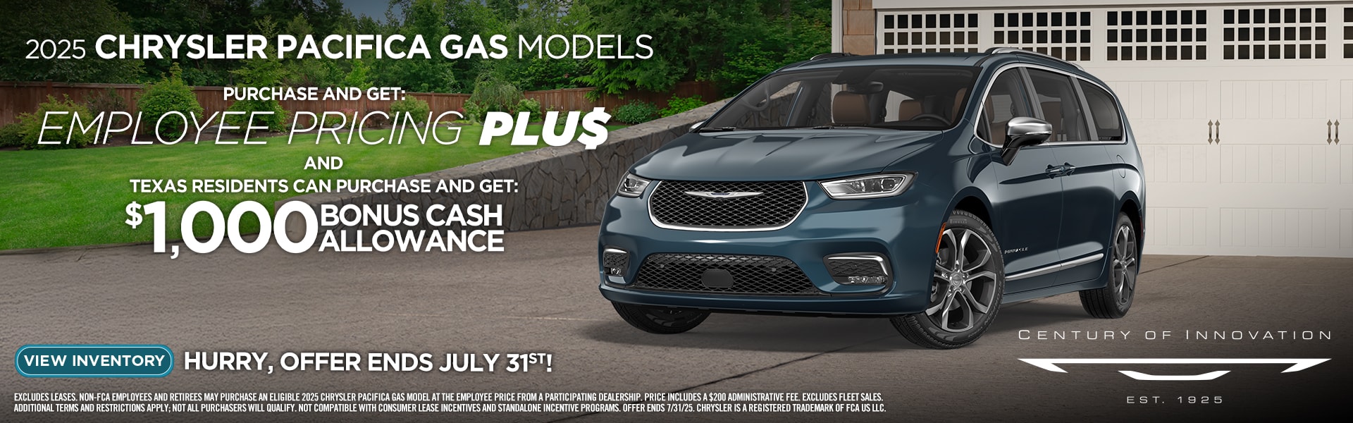 Chrysler Pacifica offer