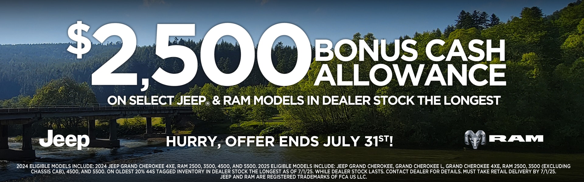 Jeep & Ram Bonus Cash offer