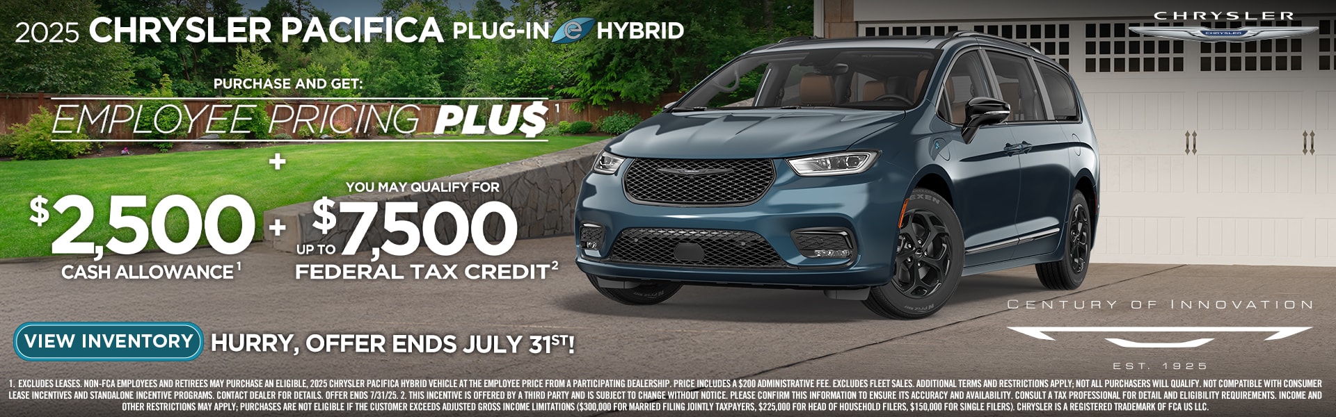 Chrysler Pacifica Hybrid offer