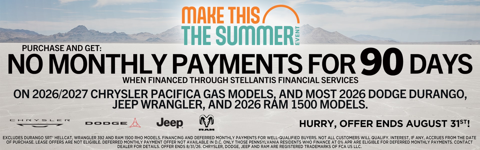 No Monthly Payments for 90 Days