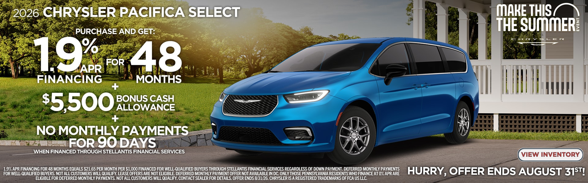 Chrysler Pacifica offer