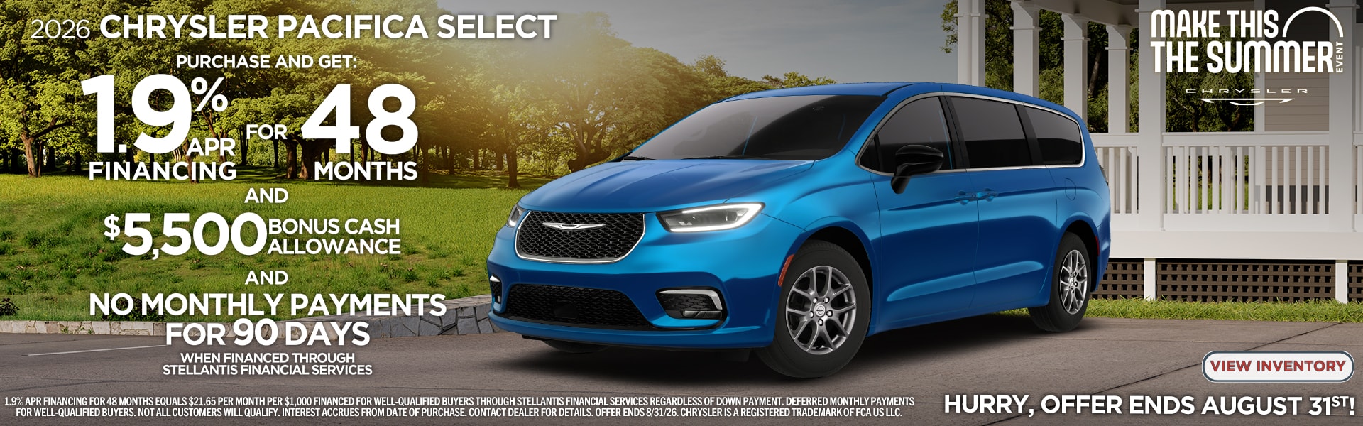Chrysler Pacifica offer
