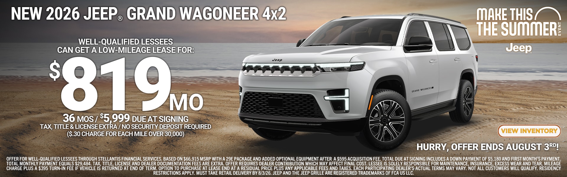 Jeep Grand Wagoneer offer
