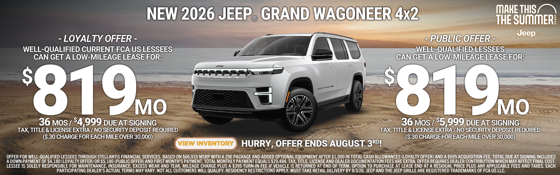 Jeep Grand Wagoneer offer
