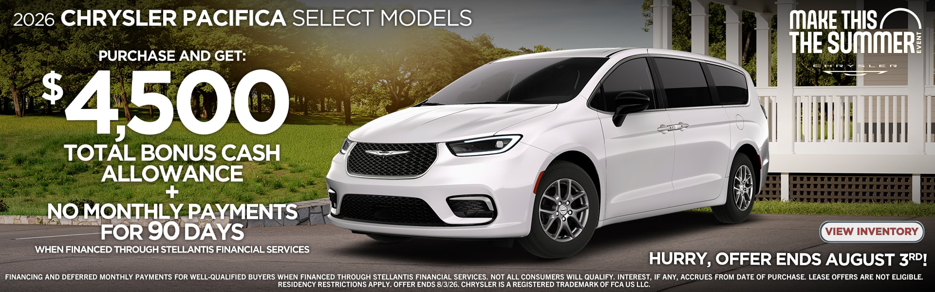 Chrysler Pacifica offer