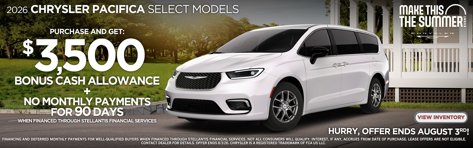 Chrysler Pacifica offer