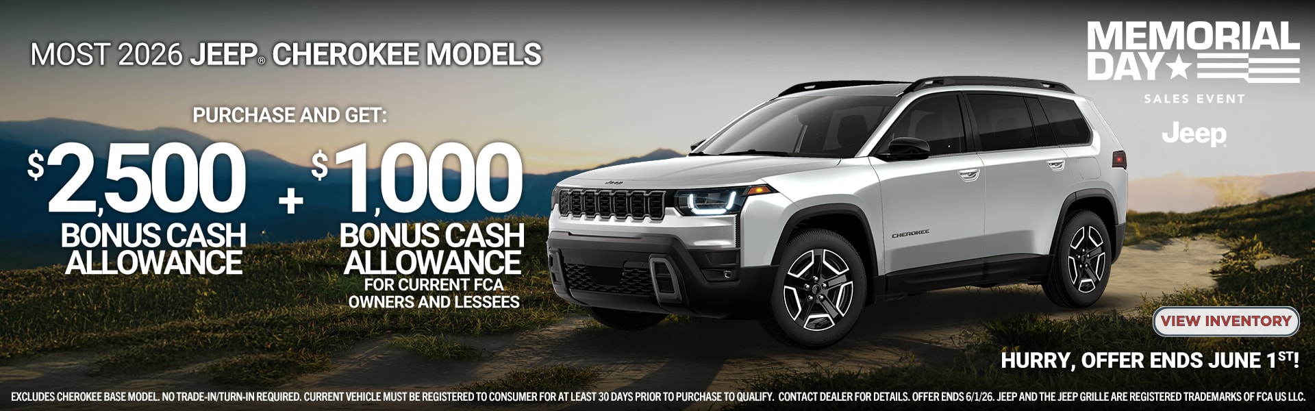2026 Jeep Cherokee offer