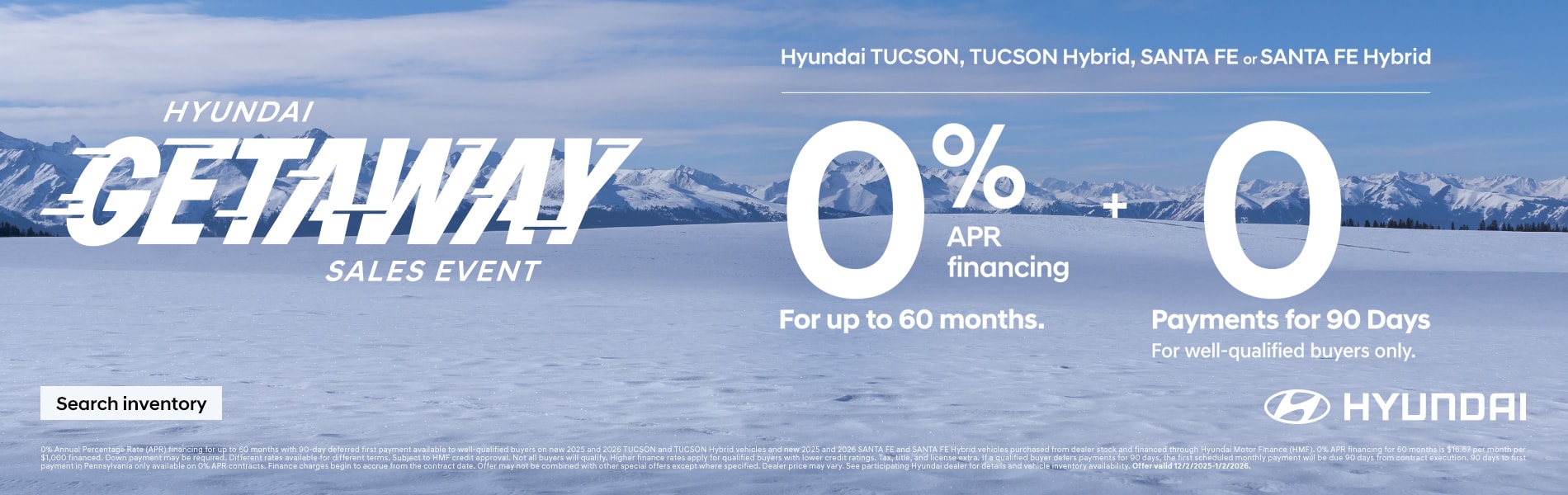 0% APR + 0 Payments for 90 Days