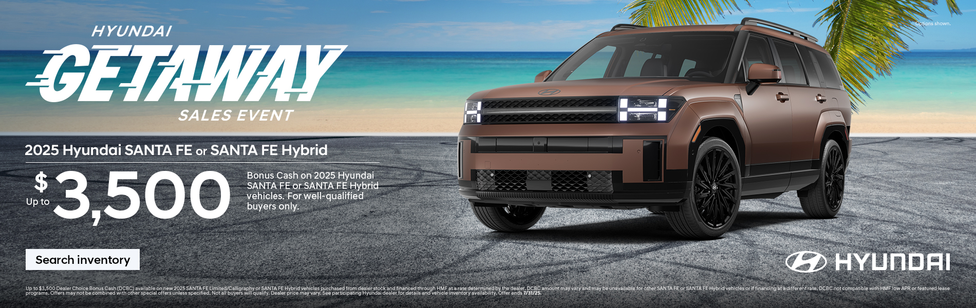 2025 Hyundai SANTA FE/SANTA FE Hybrid Banner Offer - Central Region