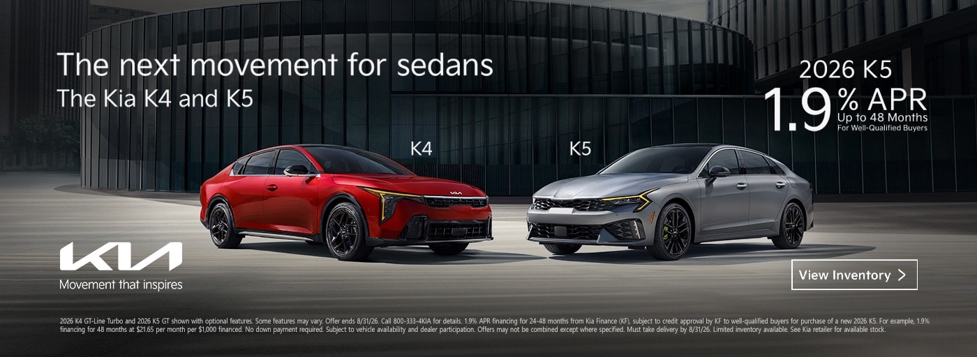 Kia K4 and K5 offer