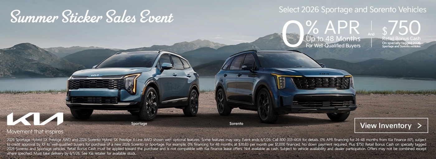 Kia Summer Sticker Sales Event
