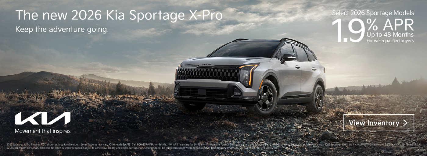 2026 Sportage 1.9% APR Offer
