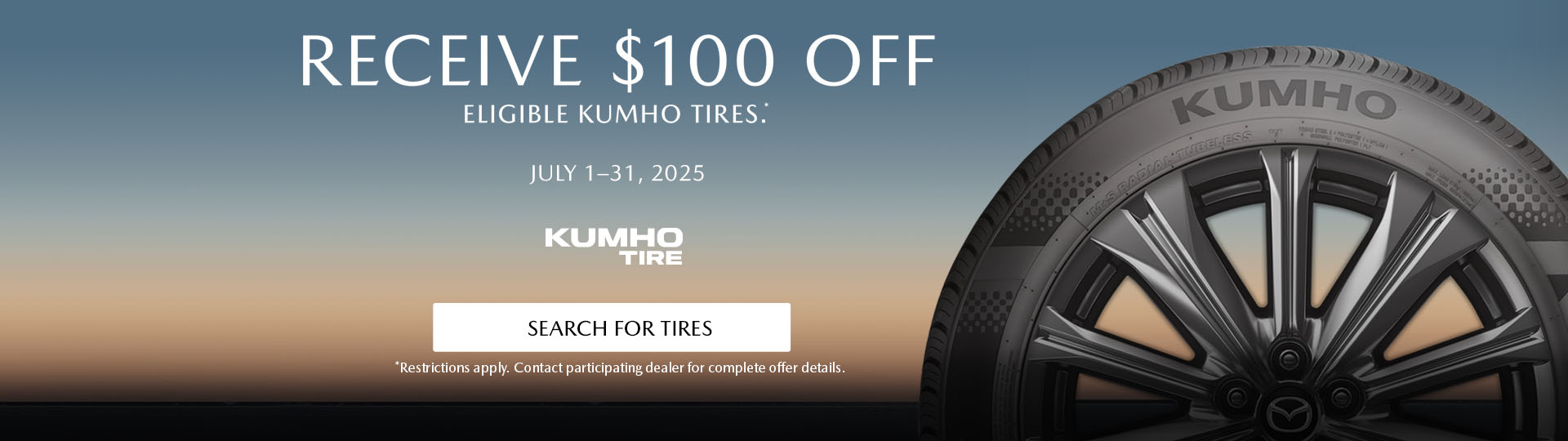 $100 Kumho Instant Rebate