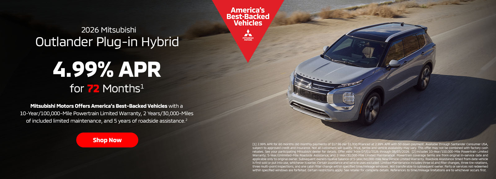2026 Mitsubishi Outlander PHEV offer