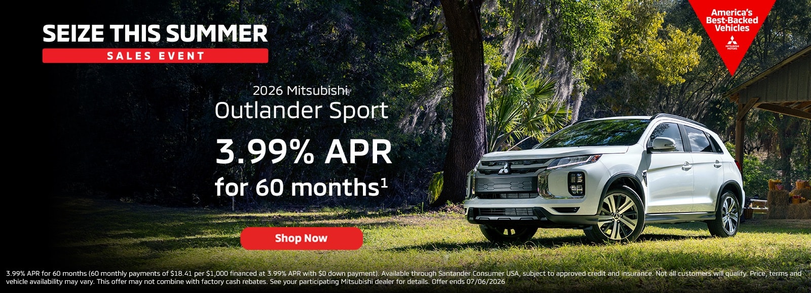 2026 Mitsubishi Outlander Sport offer