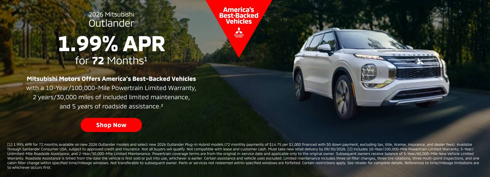Mitsubishi Outlander offer