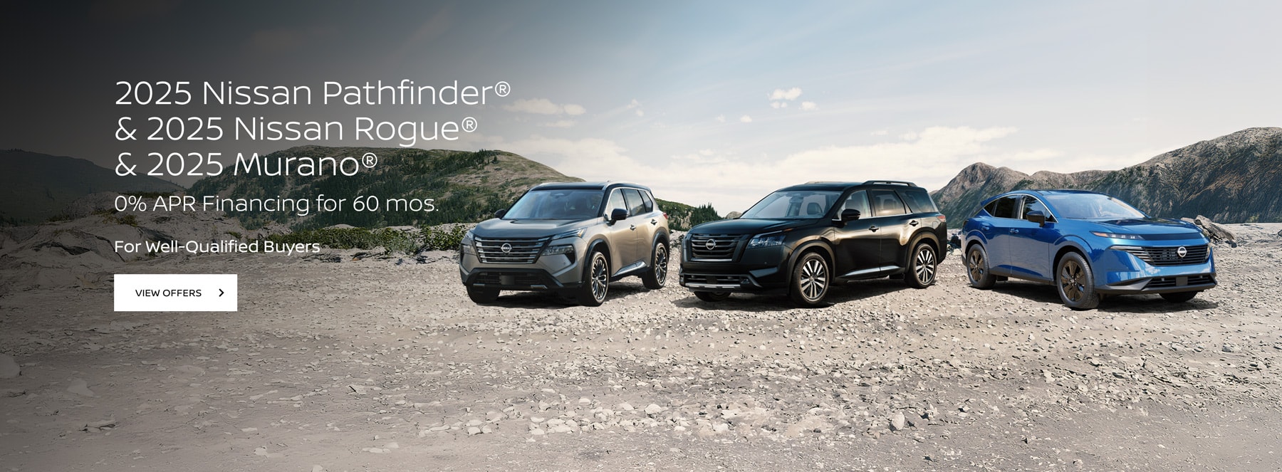 0% for 60 mos on Rogue, Pathfinder & Murano